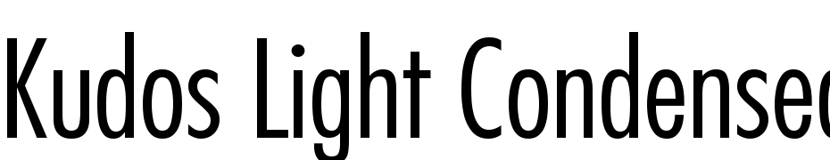 Kudos Light Condensed SSi Light Condensed Yazı tipi ücretsiz indir
